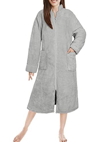 Coat cardigan casual mode femme en polaire douce à fermeture zippée