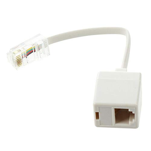 WHIZZO 2X(Male to Female 4 Pin RJ11 Plug Telephone Adapter Cable C9Y8 ...