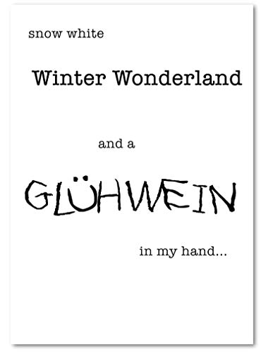 Lasse und Lucie 10 Grußkarten zu Weihnachten/Weihnachtskarten im Set mit Motiv Glühwein-Spruch/Format DIN A6 hochwertig gedruckt Made in Germany Cover