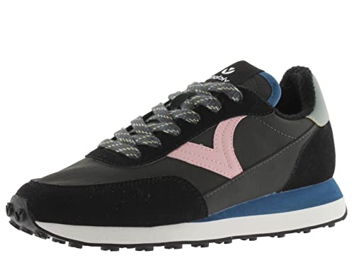 Price comparison product image Victoria Women's Astro Nylon Colour Sneaker,  Black
