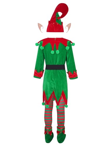 Disfraz de Elfo Infantil para Niñas con Vestido de Terciopelo miniatura 2
