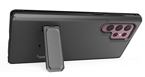 Wireless Protech Case Compatible With Samsung Galaxy S22 Ultra 5G (Screen Size 6.8 Inch Only). Dual Layer Hybrid Case And Belt Clip Holster Combo With Screen Protector #TOP7