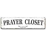 12x3 Inch Prayer Closet Sign Pray Corner Pc...