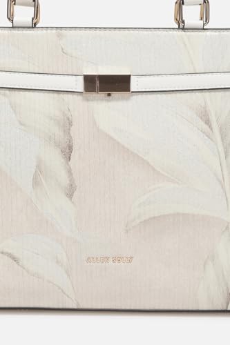 Image of Allen Solly Womens leaf-print white HANDBAG