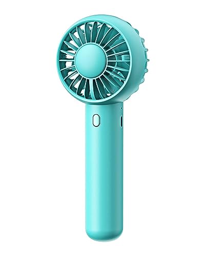 gaiatop Mini Handheld Fan, Dual Motors Powerful Desk Fan with Base, Cute Design 3 Speed Personal Small Portable Fan, Lightweight Makeup Rechargeable USB Fan for Stylish Girl Women Men Indoor Outdoor