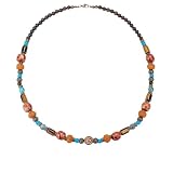 FANTIKAXW 1PC Collar de cuentas de ojo de tigre étnico bohemio masculino para hombres tribal bohemia collar de cuentas bodhi de madera joyería para hombre