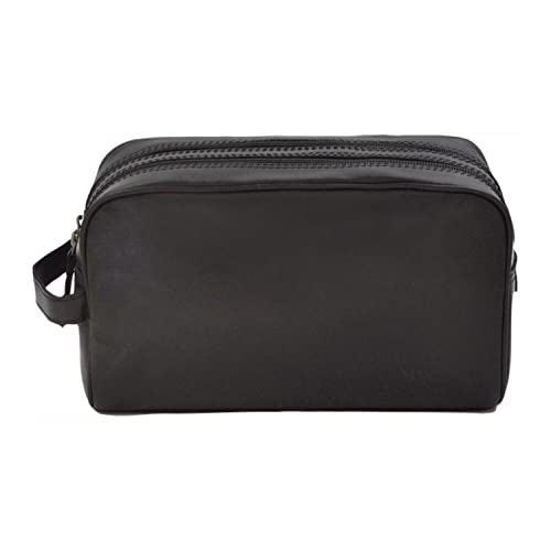 Trousse en cuir noir vintage pour homme idée cadeau élégant
