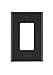 Leviton PJ26-E 1-Gang Decora/GFCI Wallplate, Midway Size, Black