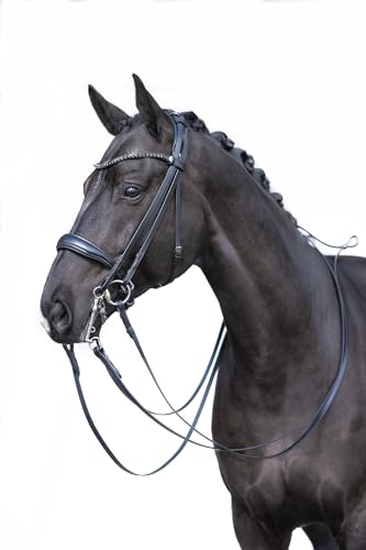 HKM Grace Bride Noir Cheval : licol de pansage en nylon noir réglable