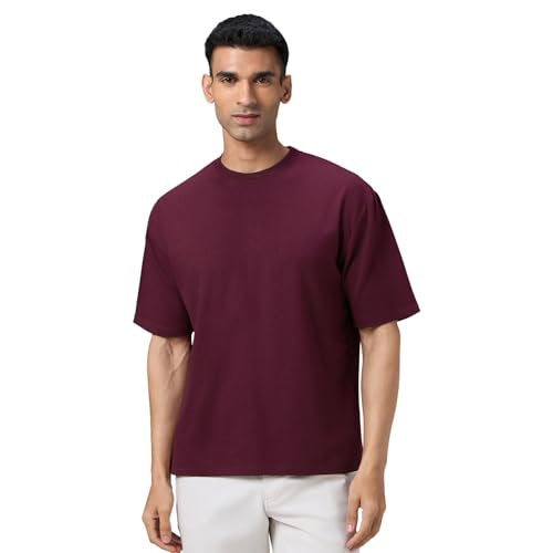 Image of Wellbi Bamboo Oversized Half Sleeve T-Shirt for Men | Naturally Antibacterial & Eco-Friendly | Breathable Organic Bamboo Cotton Blend | Moisture-Wicking Sustainable Wear