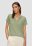 s.Oliver Casual-Tshirt ze strukturą przędzy płomieniowej, zielony (salbeigrün), 36