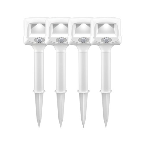 🛒 Crazy Deals Mr. Beams MBN580 NetBright Technology LED Path and Deck Lights, Outdoor Garden Landcape Lighting, Wireless with Motion Sensor Detection (4-Pack), White