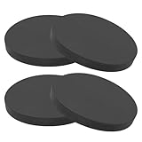 PATIKIL Almohadillas Antideslizantes Para Muebles 3-9/16' (90mm x 10mm), 4 Piezas Pies De Goma Redondos Protectores Antirrayaduras Para Suelo De Madera Electrónicos Cama Cajones DIY, Negro