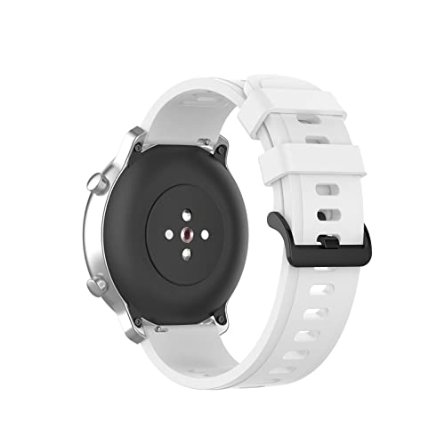 Bracelet silicone 20mm blanc pour sport et quotidien Xiaomi GTR 4 et GTS