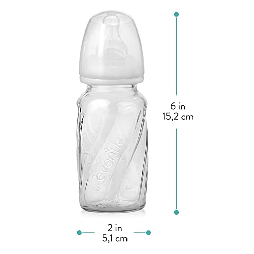 Evenflo Feeding Glass Premium Proflo Vented Plus Bottles For Baby, Infant And Newborn - Helps Reduce Colic - Clear, 4 Ounce (Pack Of 6) #TOP4