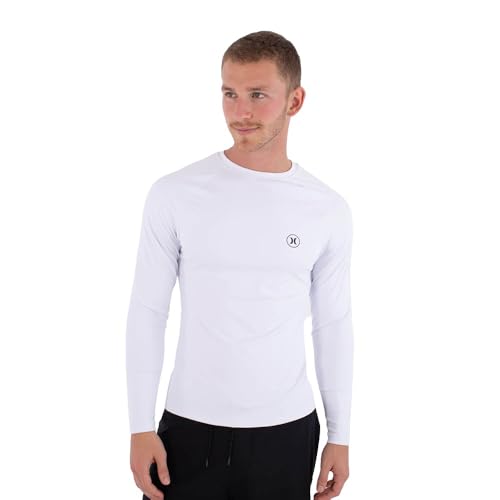 Lycra Surf Hurley Homme à manches longues Icon Circle t-shirt de glisse noir