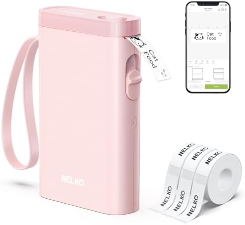 Nelko Label Maker Machine with Tape, P21 Label Printer with 3 Tap...