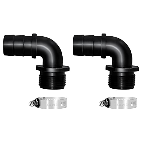 LONGRUN Rohranschluss PVC Schlauchadapter, männlicher 1,2 "Npt x 1" Barb Rohr Fabrik für Garten Aquarium Wasserrohr-4 Teile Set