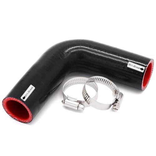 TuoLauthon 90 Degree Elbow ID 1 1/4 inch(32mm) Silicone Coupler Hose 4-Ply