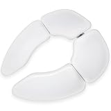 Travel Potty Seat w/ Washable Carry Bag - Perfect for Travel - Padded for Soft Cushion - Portable Reusable Toilet Pottie Training Seats Folds - Toddler Child Baby Kids - Mommy's Helper Cushie Traveler , White
