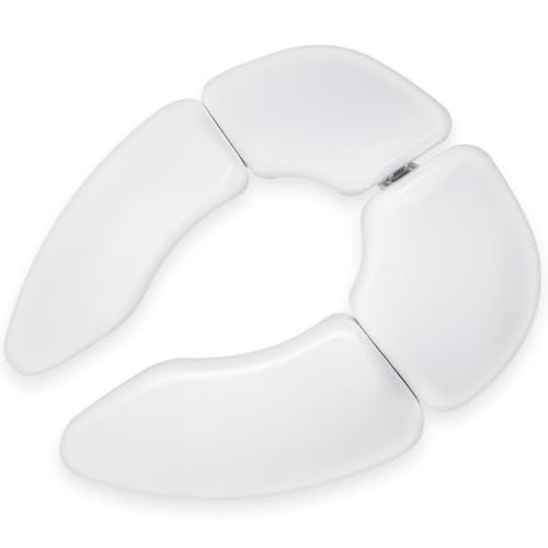 Travel Potty Seat w/ Washable Carry Bag - Perfect for Travel - Padded for Soft Cushion - Portable Reusable Toilet Pottie Training Seats Folds - Toddler Child Baby Kids - Mommy's Helper Cushie Traveler , White