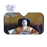 車用サンシェードひな祭り 雛人形 雛祭り 日よけ 遮光マジカルシェード カンタン装着 軽量 遮光 遮熱 防風 霜除け 吸盤４個付 吸盤式 フロントガラス用 日差しカット プライバシー保護 車窓日よけ 紫外線カット 日焼け防止 簡単取り付け 車用品