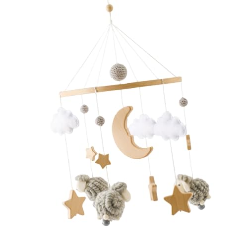 Mobile nordique en bois cadeau de naissance idéal pour chambre d'enfant