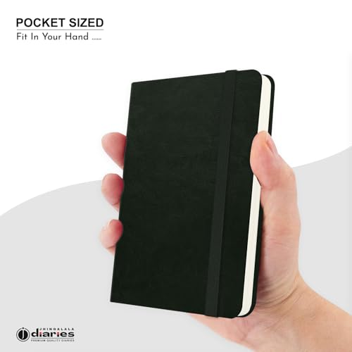 Image of Jhingalala Diaries - Hardbound Leather Cover Pocket Size Corporate Executive Diary Notebook I Pocket Diary For Men and Women I A6 Size I 80gsm Paper I 192 Ruled Pages (Green)