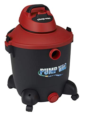 Shop-Vac 5821200 12 Gallon Wet/Dry Pump Vac, 5.0 Peak HP, 2.5 Inch Diameter x 8 Ft Locking Hose, Floor Nozzle For Flood Cleanup
