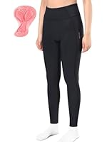 ARSUXEO Fahrradhose Damen Gepolstert Lang mit Sitzpolster Radlerhose für Moutainbike Reiten Fahrrad HW101 Schwarz XL