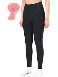 ARSUXEO Pantalones de Ciclismo para Mujer, Acolcha...: Los pantalones acolchados de ciclismo para mujer se caracterizan por su gran elasticidad y sus propiedades anti-pilling, y se ajustan a la piel como una segunda piel. El material es elástico, ligero, transpirable y absorbe la humedad. La cintura elás...