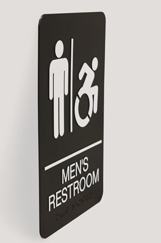 Panneau WC hommes braille pour mise aux normes accessibilité - 5
