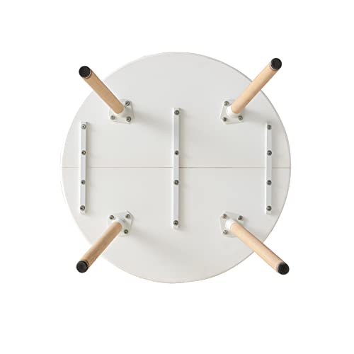 Miniatura 8 de Deyarna Home Conjunto Mesa Y Sillas De Comedor, Mesa Redonda De 80 Cm Y 4 Sillas Tapizadas Para 4 Personas Gris