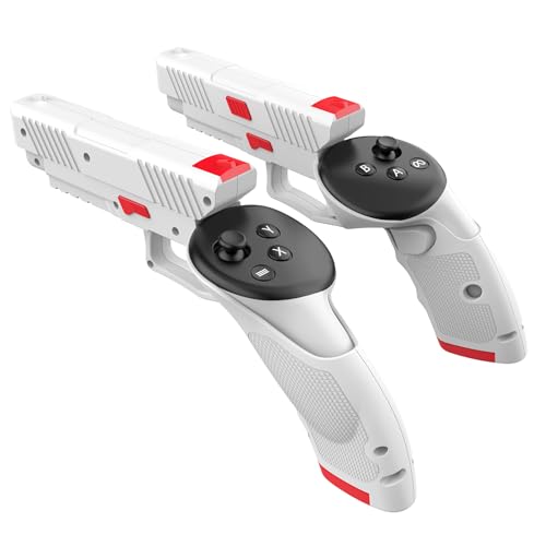 YRXVW Weighted PistoI Grip VR Stock Controller Accessories for Oculus/Meta Quest 3s/3, Anti Slip Handle Enhances FPS Games Experience Holding Feels