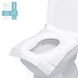 PoliLyn 便座シート 使い捨て 流せる 10枚入り×10パックセット 携帯用 ずれない便座シート 便座カバー トイレシート 抗菌 衛生管理 旅行 外出 防災用