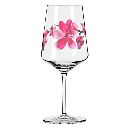 RITZENHOFF 3461006 Aperitif-Glas Sprizz 2er-Set 500 ml - Serie Sommersonett Nr. 11 + 12 - mit Asia-Motiv Rot - Made in Germany