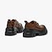 BEAU TODAY Platform Oxfords for Women, Oxford Shoes for Women,Chunky Cow Leather Lace up Dress Shoes,Fashion Casual Comfort Brethable Ladies Handmade Oxford Shoes Brown US 7