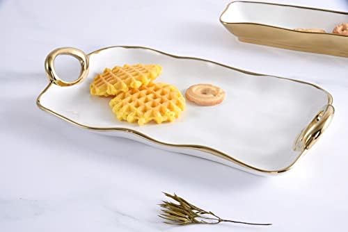 Pampa Bay Golden Handles Small Porcelain Platter