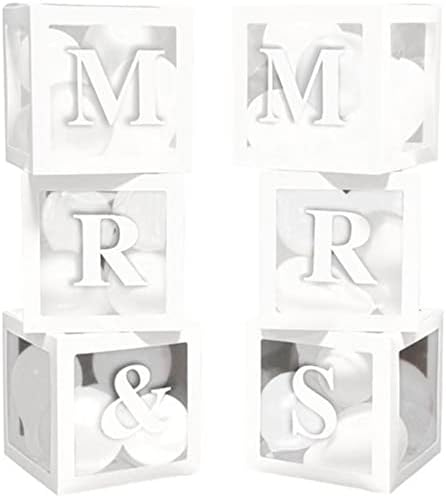 Mr and Mrs Balloon Boxes Wedding Decoration Includes Balloons Mr and Mr Mrs and Mrs
