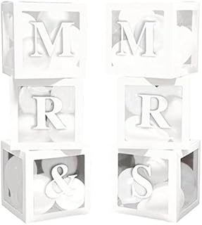 Mr and Mrs Balloon Boxes Wedding Decoration Includes Balloons Mr and Mr Mrs and Mrs