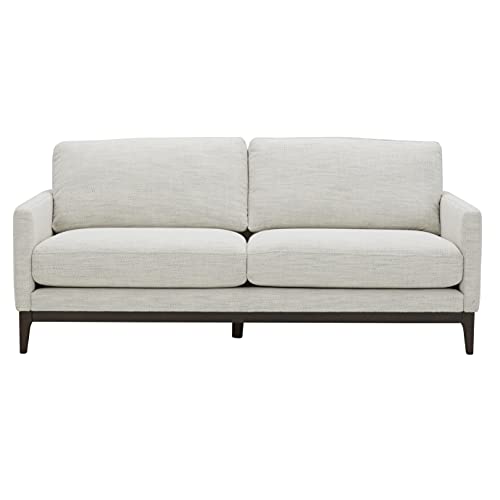 Amazon Brand - Rivet Contemporary Apartment Sofa With Wood Base, Ivory, 77''W #TOP1