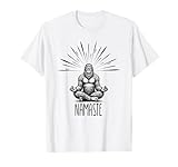 Namaste Bigfoot Yoga Meditation Funny Bigfoot Yoga Pose T-Shirt