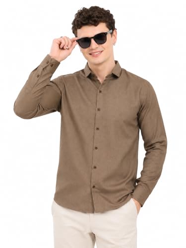 Image of Zilcon Linen Shirts for Men Casual Button Down Long Sleeve Shirt Solid Summer Beach Hawaiian Shirts