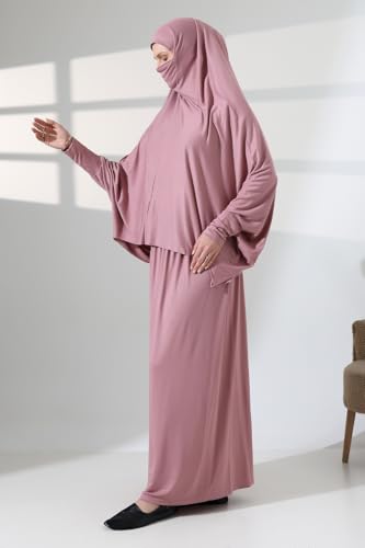 Image of Muslim Dresses for Women, Two-Piece Long Sleeve Islamic Prayer Dress, Hijab