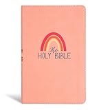 KJV Kids Bible, Peach LeatherTouch, Large Print, Red Letter, Study Helps for Kids, Full-Color Inserts and Maps, Presentation Page, Easy-to-Read Bible MCM Type