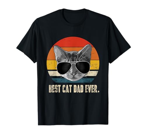 Best Cat Dad Ever Mejor Papá Gato Camiseta
