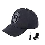 Camera Baseball Cap Baseball Hat for Gopro Hat Hat with Camera Mount Action Cameras Head Mount Hat Camera Holder Mount Black