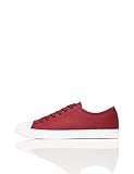 Schnürsenkel find. Sneaker Herren aus Stoff mit Retro-Baseball-Design, Rot (Maroon), 44 EU