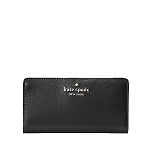 Kate Spade Wallet for Women Madison Large Slim Bifold Wallet, Black001