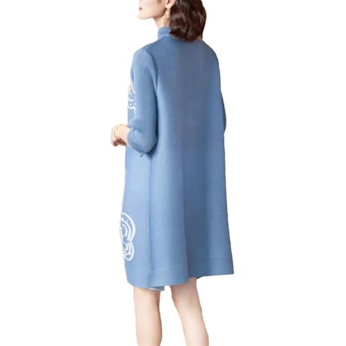 Robe chinoise à col montant ornée de perles pour un style haut de gamme
